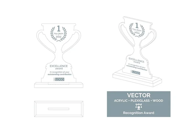 Modelo Vetor Troféu Prêmio Distinção Troféus Prêmio Troféu Reconhecimento Vetores De Bancos De Imagens Sem Royalties