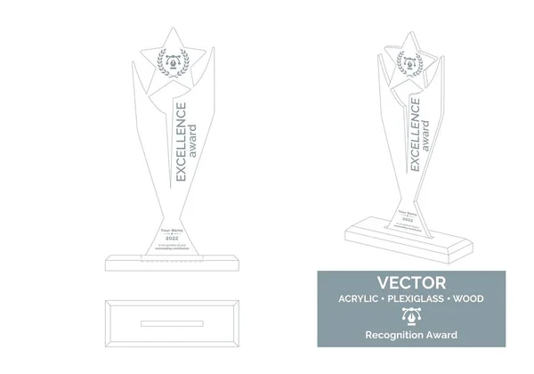 Modelo Vetor Troféu Prêmio Distinção Troféus Prêmio Troféu Reconhecimento Ilustração De Bancos De Imagens