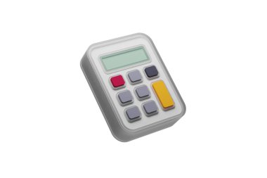 Beyaz Arkaplanda 3D İzole Hesaplayıcı Finans Muhasebe Aracı ResmiComment