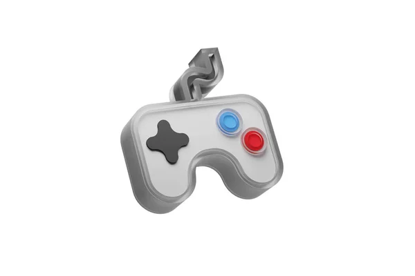 Isolado Gamepad Player Gaming Controller Renderizar Ilustração Fundo Branco — Fotografia de Stock