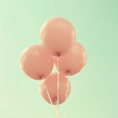 Vintage pembe balonlar