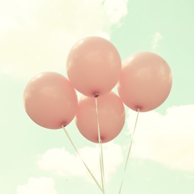 Vintage pembe balonlar