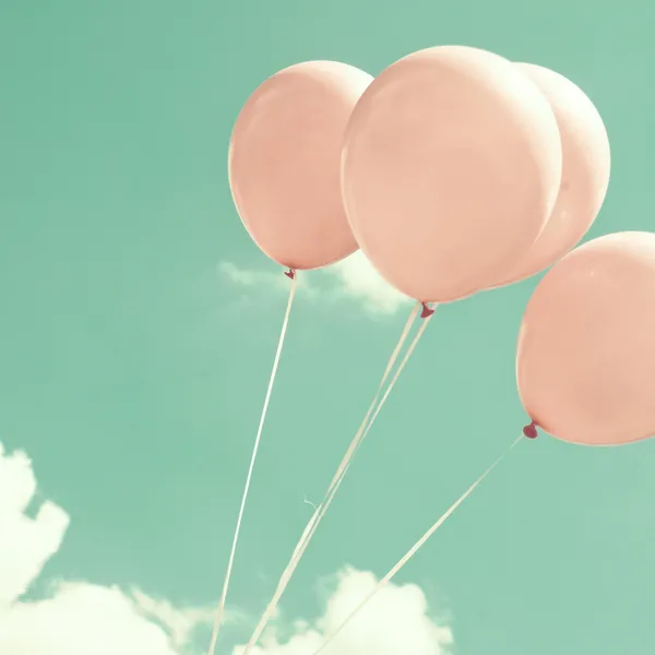 Four Pink Vintage Balloons — Stock Photo, Image