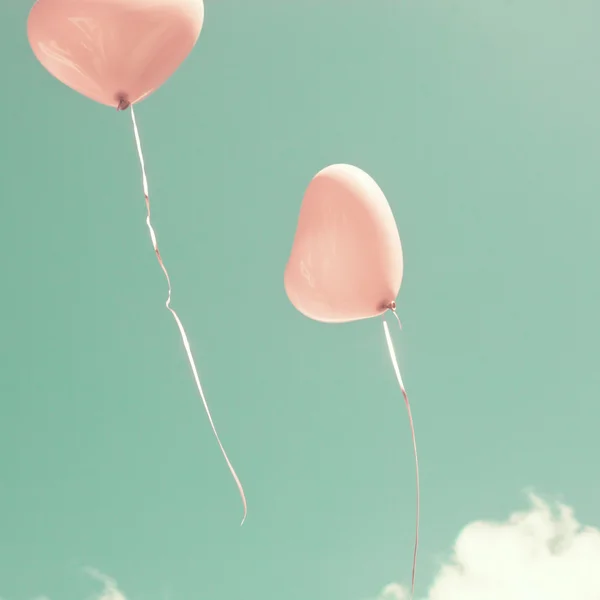 Love Balloons on Mint Sky