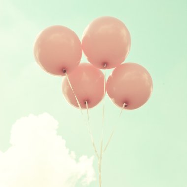 Vintage pembe balonlar