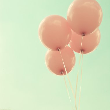 Vintage pembe balonlar
