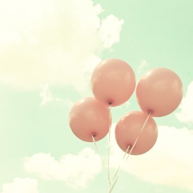 Vintage pembe balonlar