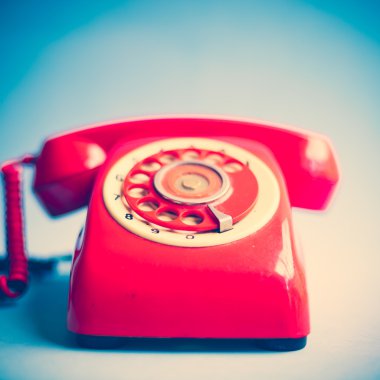 Retro kırmızı telefon