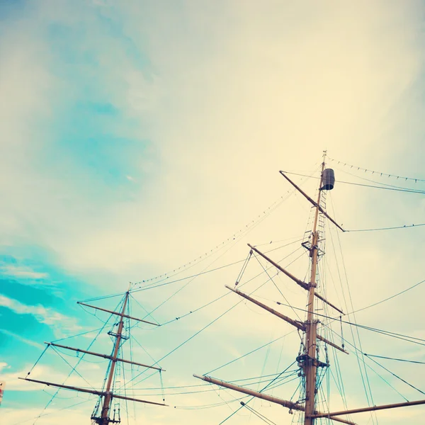 Мачта старого корабля — стоковое фото
