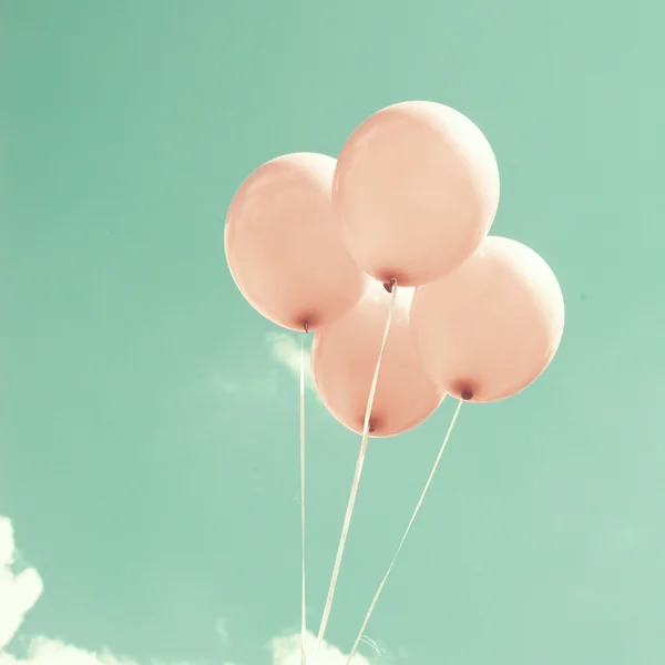 Cuatro globos vintage rosados — Foto de Stock