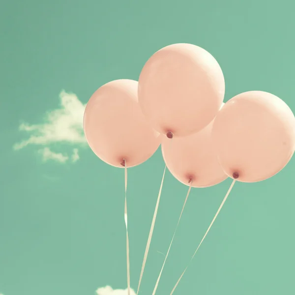 Four Pink Vintage Balloons — Stockfoto