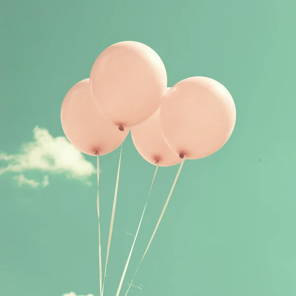 Four Pink Vintage Balloons — Stock Photo, Image