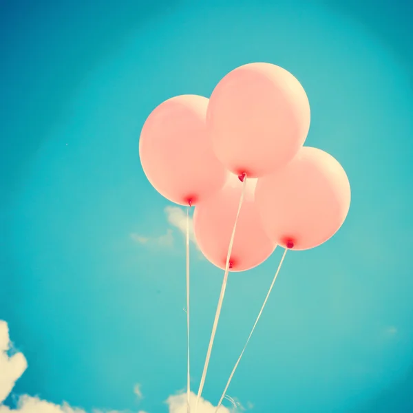 Pink Balloons on Sky — Stock Photo, Image