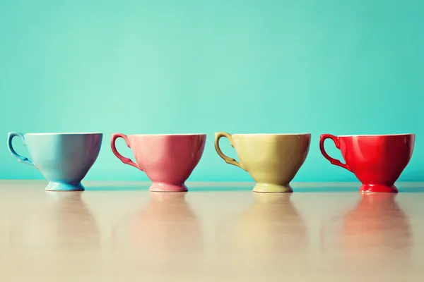 Tazze di caffè colore — Foto Stock