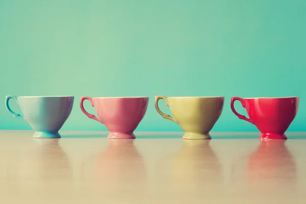 Koffie cups kleur — Stockfoto