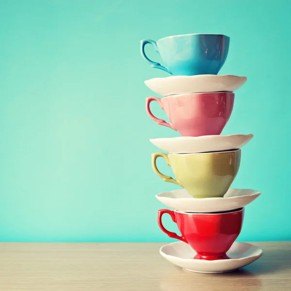 Tazas de café de color — Foto de Stock