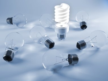 eski ve yeni lightbulbs