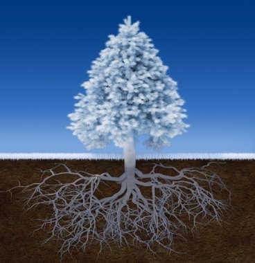 sürücüyle beyaz Noel ağacı 