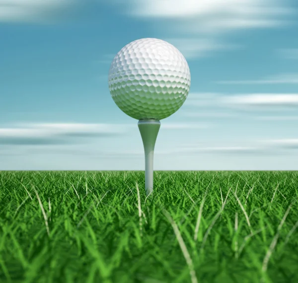 Golf bold på Tee - Stock-foto