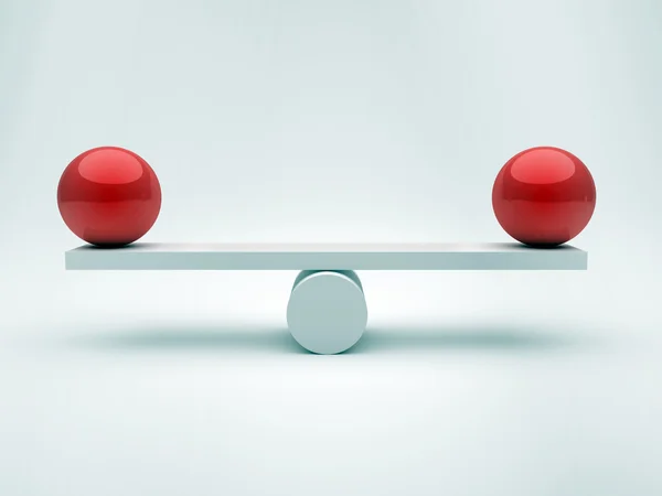 Two spheres in equilibrium — Stock Photo, Image