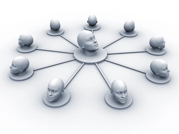 Head network — Stock Photo, Image