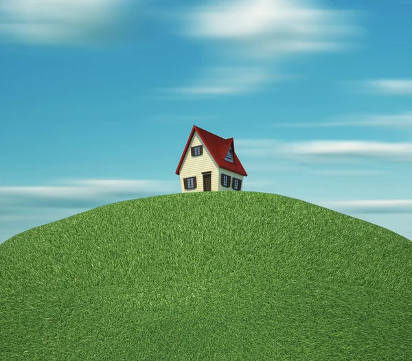House on hill — Stock Photo, Image