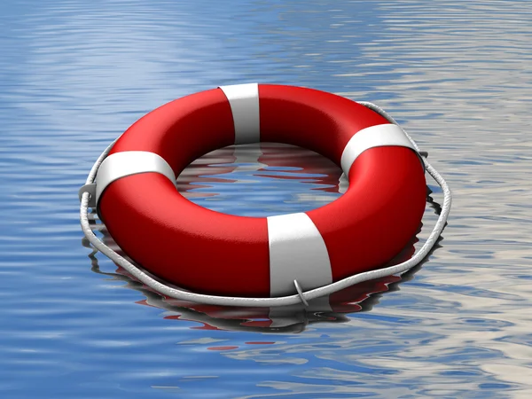 Lifebuoy floating — Stock Photo, Image