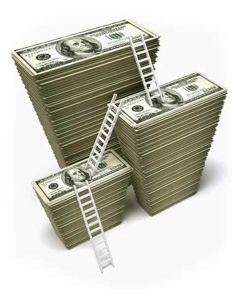 Dollar profit old ladder — Stock Photo, Image