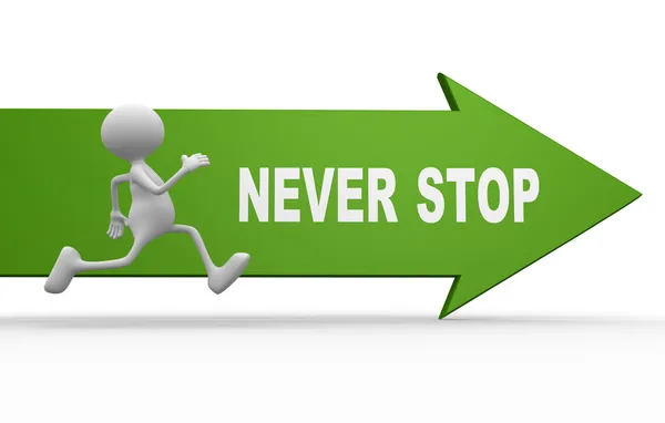 Never stop — Stock Photo, Image