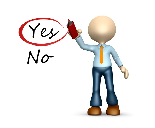 Yes and no. — Stock Photo, Image