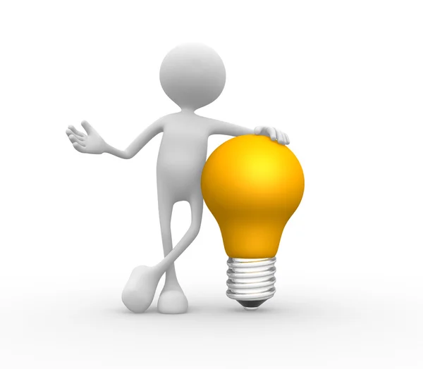 Yellow light bulb — Stock Photo, Image