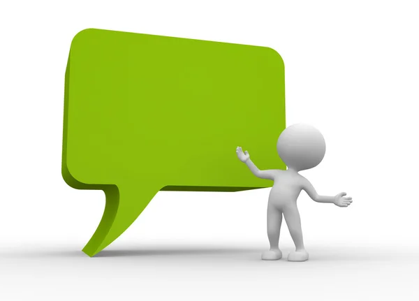 Green speech bubble — Stock Photo, Image