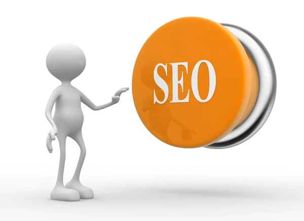 Seo (search engine optimization) button. — Stock Photo, Image