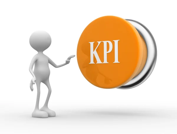 KPI's (key performance indicator) knop — Stockfoto