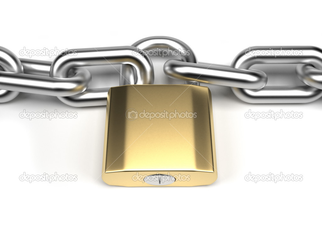 Padlock and chain