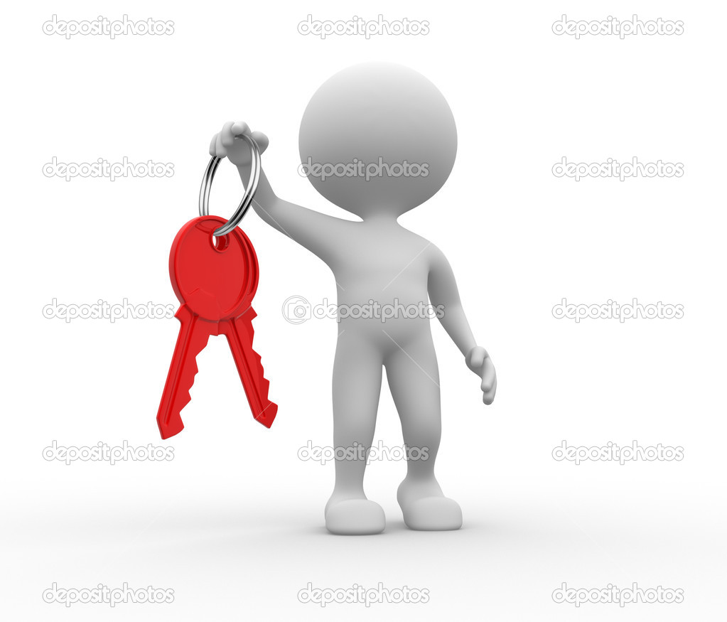 red key - stock image