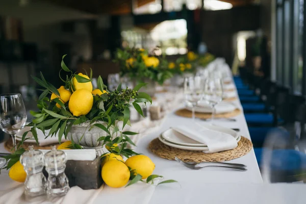 Decorated Wedding Banquet Hall Classic Style Restaurant Interior Banquet Wedding — Stock fotografie