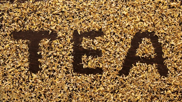 차 잎 차 단어 배경