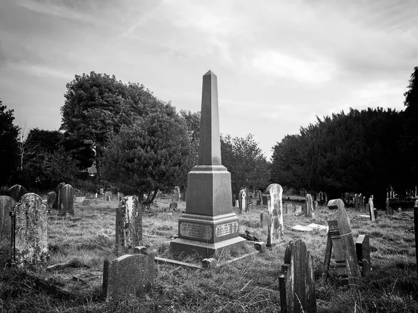 Una Lápida Monolítica Milton Road Cemetery Weston Super Mare Reino — Foto de Stock