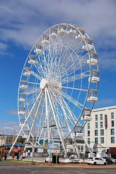 A big wheel on the seafront in Weston-super-Mare, UK
