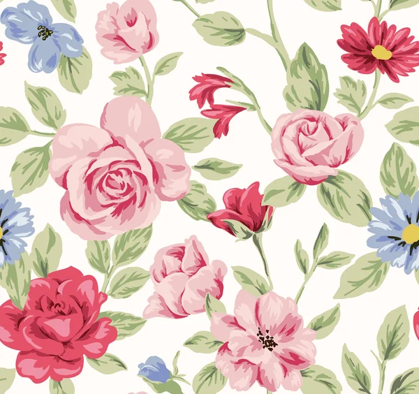 Motif rose sans couture — Image vectorielle