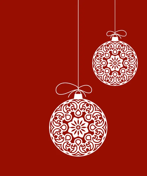 Decorativi ornamenti natalizi — Vettoriale Stock