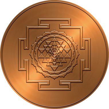 Metalik shree yantra tasarım