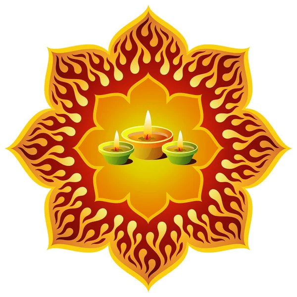 Lampade Diwali incandescenti Design — Foto Stock