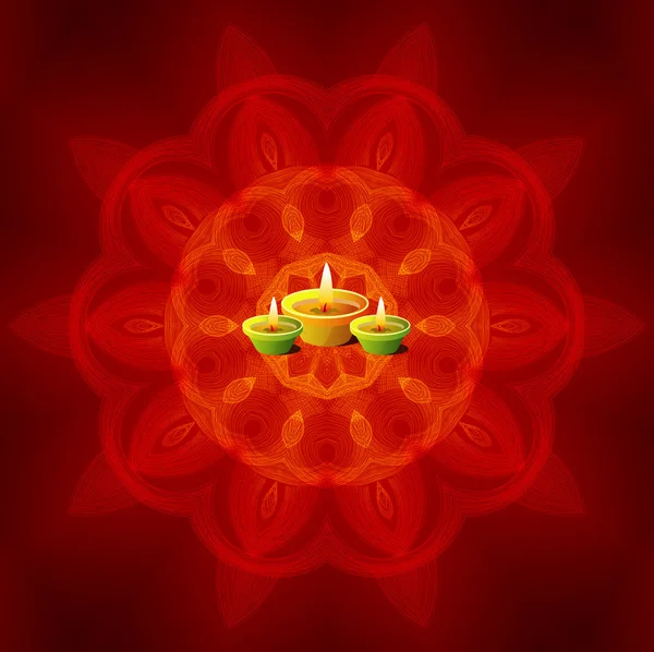 Diwali - Glowing Lamps — Stock Photo, Image