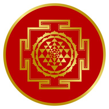 Altın shree yantra tasarım