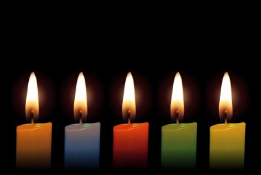 çok renkli parlak Noel mumlar