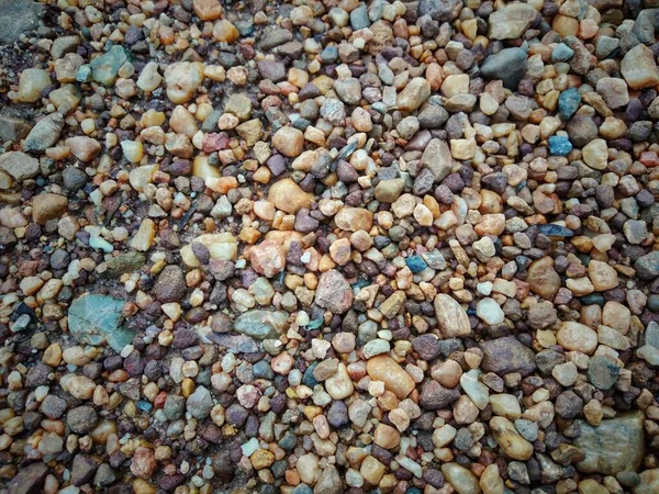 Pequeños Guijarros Colorido Playa Fondo Textura — Foto de Stock