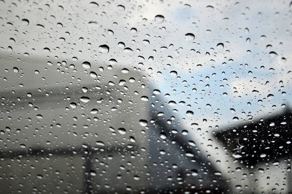 Glass Water Drop Background Concept Rainy Season Inclement Weather Poor — Φωτογραφία Αρχείου