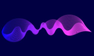 soyut çizgiler mavi eğri dalgalı lacivert arka plan teknolojisi ai grafikleri modern